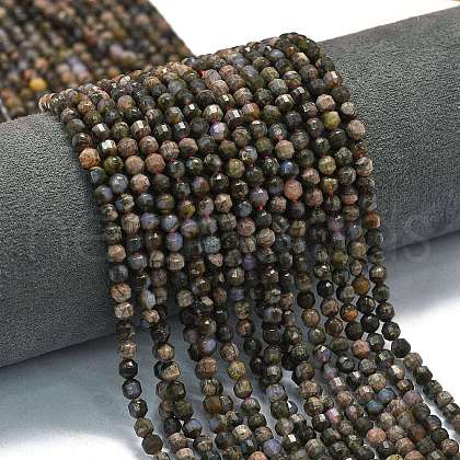 Natural Glaucophane Beads Strands G-A260-A09-01-1