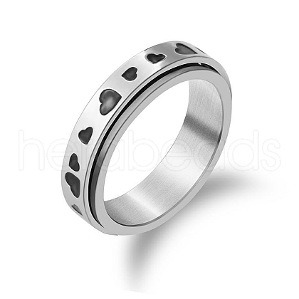 Stainless Steel Rotating Fidget Band Ring MATO-PW0001-059C-01-1