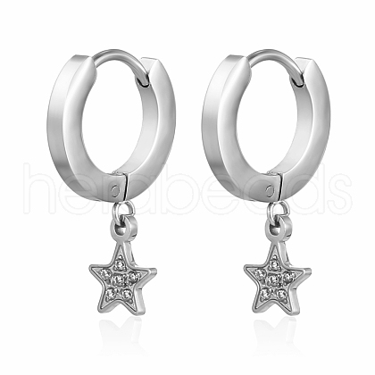 Stainless Steel Star Dangle Earrings for Women MX3894-2-1