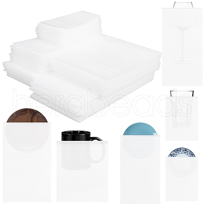 CRASPIRE 250Pcs 5 Styles Rectangle EPE Foam Pouches PE-CP0001-02-1