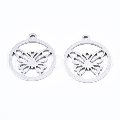 Non-Tarnish 201 Stainless Steel Pendants X-STAS-T044-198P-1