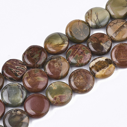 Natural Picasso Stone/Picasso Jasper Beads Strands G-S355-01-1