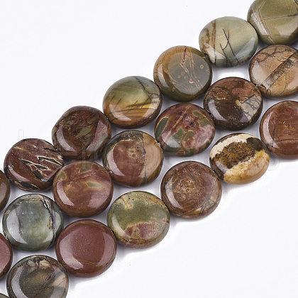 Natural Picasso Stone/Picasso Jasper Beads Strands G-S355-01-1