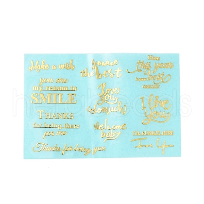 Brass Self-Adhesive Picture Stickers DIY-C059-01B-1