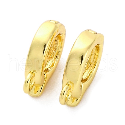 Brass Fold Over Clasps KK-Z078-44G-1