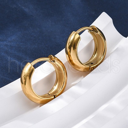 316 Surgical Stainless Steel Hoop Earrings for Women EJEW-G429-01B-G-1
