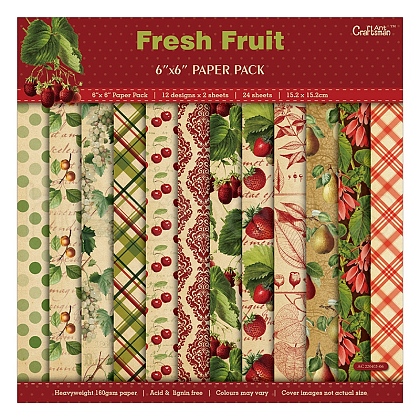 12 Sheets 12 Styles Fresh Fruit Scrapbook Paper Pads PW-WG13540-01-1