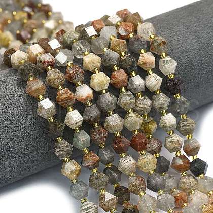 Natural Lodolite Quartz Beads Strands G-I376-A71-01-1