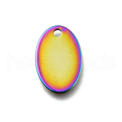 Ion Plating(IP) 304 Stainless Steel Stamping Blank Tag Pendants STAS-S028-02M-1