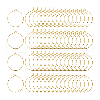Unicraftale Long-Lasting Plated Brass Hoop Earrings Findings KK-UN0002-45C-1