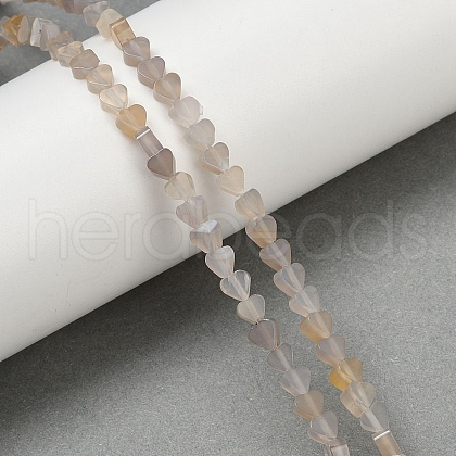Natural Grey Agate Beads Strands G-U021-A01-01-1