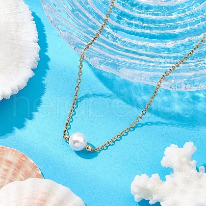 Mother's Day Jewellery Natural Cultured Freshwater Pearl Pendant Necklaces X-NJEW-JN05134-02-1