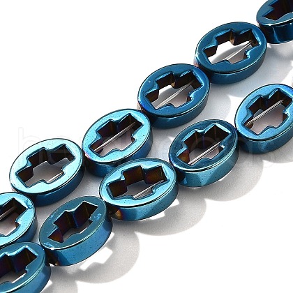 Electroplated Synthetic Non-magnetic Hematite Beads Strands G-L613-Z01-01A-1
