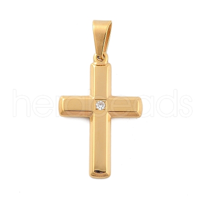 304 Stainless Steel Rhinestone Pendants STAS-G346-47B-G-1