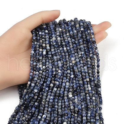 Natural Sodalite Beads Strands G-RM2025-D48-4x4mm-1