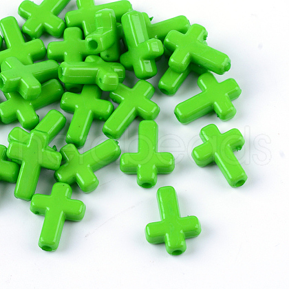 Opaque Acrylic Beads SACR-436-3-1