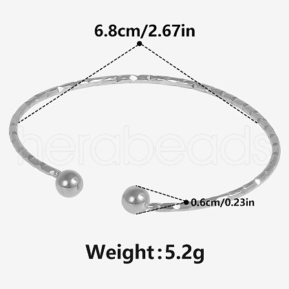 Stylish 304 Stainless Steel Cuff Bangles SF9241-1-1