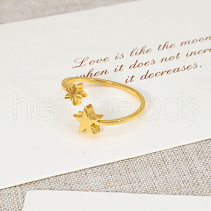 Elegant Hollowed-out Brass Cuff Rings for Women PJ0822-4-1