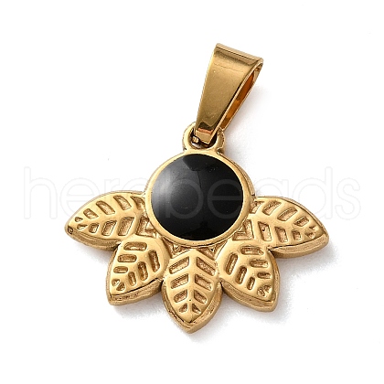 201 Stainless Steel Enamel Pendants STAS-U053-01G-1