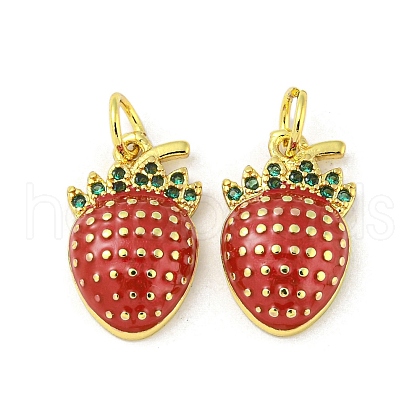 Rack Plating Brass Micro Pave Cubic Zirconia Pendants KK-A200-06G-1