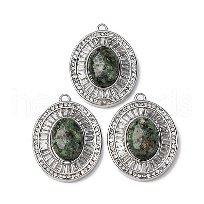 Natural African Turquoise(Jasper) Oval Pendants STAS-L080-010P-04-1