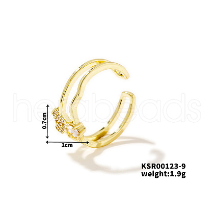 Chic Geometric Brass Ring YF4313-8-1