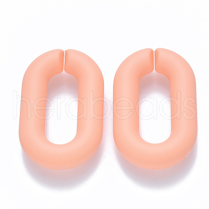 Opaque Spray Painted Acrylic Linking Rings X-OACR-S036-006A-I04-1
