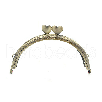 Heart Iron Kiss Lock Purse Frame Handle PW-WG78D08-03-1