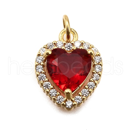 Brass Micro Pave Cubic Zirconia Pendants KK-K401-09G-1