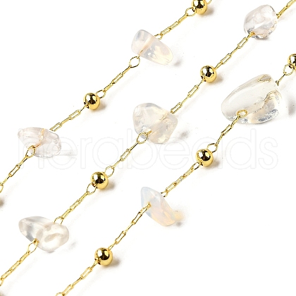 Handmade Opalite Chip Beaded Chains CHC-F020-09G-14-1