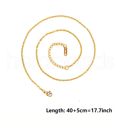 2MM Unisex 304 Stainless Steel Cable Chains Necklaces HX8637-2-1