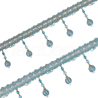 Curtain Plastic Beaded Fringe Trim OCOR-WH0090-69C-1