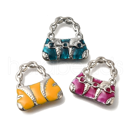 Brass Enamel Pendants FIND-C065-21P-1