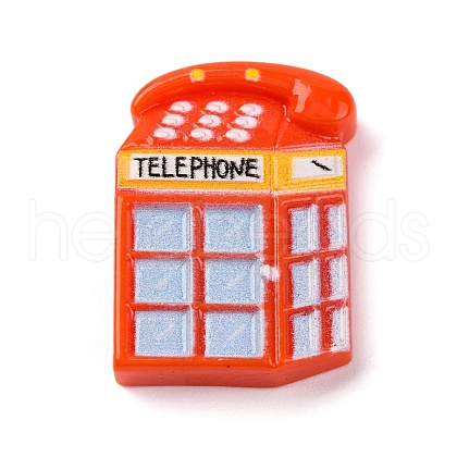 Telephone Booth Opaque Resin Decoden Cabochons CRES-Z008-02E-1