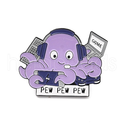 Game Pew Pew Pew Word Enamel Pin JEWB-O007-B01-1