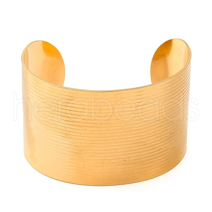 304 Stainless Steel Open Cuff Bangles for Women BJEW-G711-01J-G-1