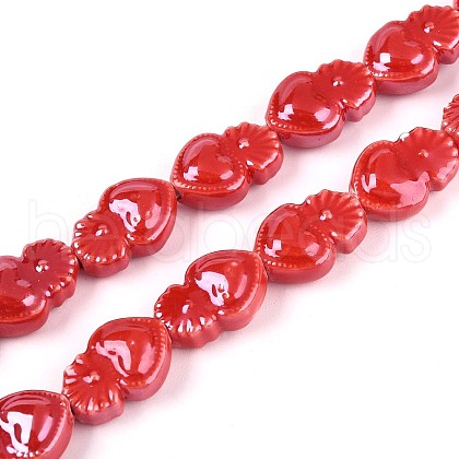 Handmade Porcelain Beads Strands PORC-I028-01D-1