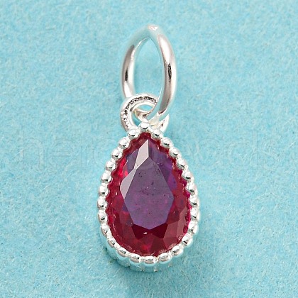 925 Sterling Silver Birthstone Charms STER-G035-01B-01-1