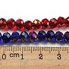 Electroplate Transparent Glass Beads Strands EGLA-A034-T6mm-G-3