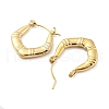 Chunky Rhombus 304 Stainless Steel Hoop Earrings for Women EJEW-C067-02G-2