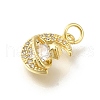 Rack Plating Brass with Cubic Zirconia Pendants KK-Z086-13G-01-2