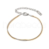 304 Stainless Steel Snake Chain Bracelets for Women BJEW-Z108-01GP-2