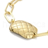 304 Stainless Steel Paperclip Chain Rectangle Link Bracelets for Women BJEW-C071-02G-2