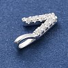 925 Sterling Silver with Cubic Zirconia Charms STER-Q004-01V-S-2