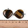 Natural Tiger Eye Pendants G-S364-006D-3