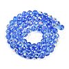 Transparent Electroplate Glass Beads Strands EGLA-N002-34C-C27-4