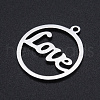Non-Tarnish 201 Stainless Steel Laser Cut Pendants STAS-S105-T902-1-2