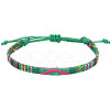 Adjustable Bohemian Style Cotton & Linen Cord Braided Bracelets for Friendship OB0004-18-1