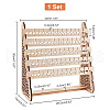 5-Tier Assembled Wood Earring Display Stands EDIS-WH0029-42C-2