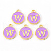 Golden Plated Alloy Enamel Charms ENAM-S118-10W-2